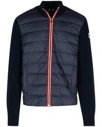 Moncler - Cardigan With Down Insert - Lyst