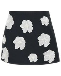 ROTATE BIRGER CHRISTENSEN - Satin Flower Mini Skirt - Lyst