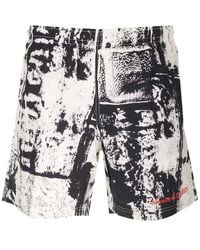 McQueen - Printed Swim Shorts - Lyst