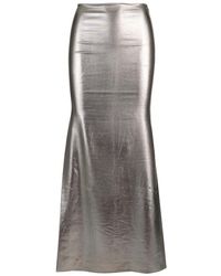 ROTATE BIRGER CHRISTENSEN - A-shape Metallic Maxi Skirt - Lyst
