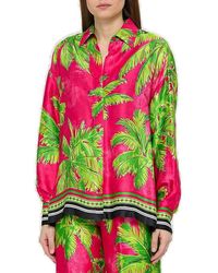 Ermanno Scervino - Palm Patterned Long-Sleeved Shirt - Lyst
