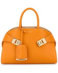Ferragamo - Mini Logo Tag Hug Handbag - Lyst