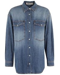 Semicouture - Button-Up Long Sleeve Top - Lyst