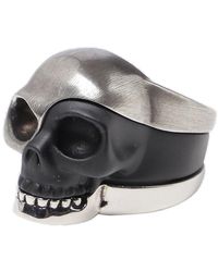 Alexander McQueen Skull Ring - Black