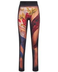 Marine Serre - Jersey Draped Statue Leggings - Lyst