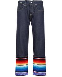 Junya Watanabe - Stripe Detailed Denim Jeans - Lyst