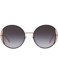 BVLGARI - Round Frame Sunglasses - Lyst