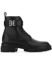 Givenchy Glaston Lace up Rubber Rain Boots in Black Lyst