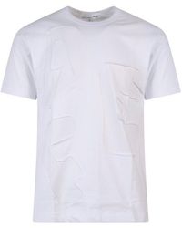 Comme des Garçons - Crew Neck Short Sleeve Cotton Stitched Profile T-shirts - Lyst