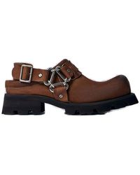 Acne Studios - Buckled Square Toe Mules - Lyst