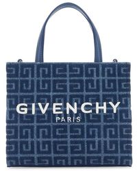 Givenchy - G Tote Mini Denim Tote Bag - Lyst