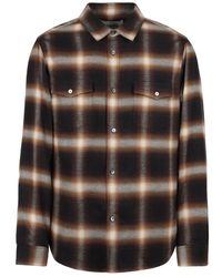 FRAME - Checked Flannel Shirt - Lyst