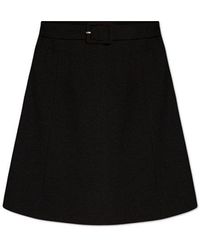 Theory - Belted Skirt, - Lyst