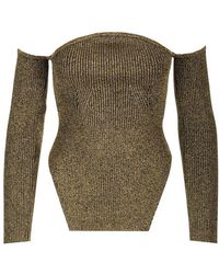 Khaite - The Maria Off-shoulder Knitted Jumper - Lyst