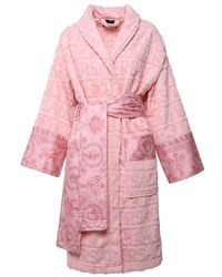 Versace - I Love Baroque Belted Bathrobe - Lyst