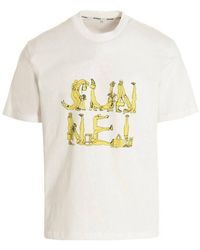 Sunnei - Crewneck Short-sleeved T-shirt - Lyst