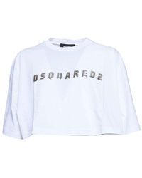 DSquared² - Cropped Oversize Fit T-Shirt - Lyst
