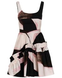 Alexander McQueen - Flounced Print Dress - Lyst