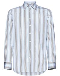 Etro - Striped Long-sleeved Shirt - Lyst