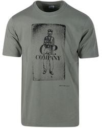 C.P. Company - Graphic Printed Crewneck T-shirt - Lyst