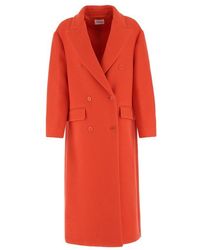P.A.R.O.S.H. - Double-breasted Midi Coat - Lyst