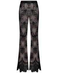 DSquared² - Lace Panelled Low-rise Trousers - Lyst