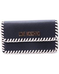 Love Moschino - Whipstitch-trim Chain-linked Shoulder Bag - Lyst
