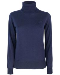 A.P.C. - High-neck Sleeved Top - Lyst
