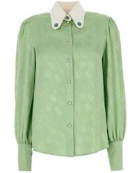 Valentino - Floral Patterned Button-Up Top - Lyst