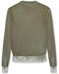 DIESEL K Liff Wool Knitted Pullover in Natural for Men | Lyst