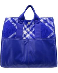 Burberry - Extra Large Checked Tote Bag - Lyst