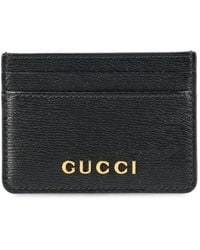 Gucci - Logo Plaque Detail Card Case - Lyst