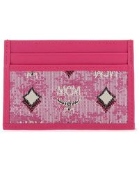 MCM - All-over Logo-jacquard Rectangle Card Case - Lyst