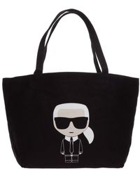 Karl Lagerfeld K/ikonik Logo Tote Bag - Black