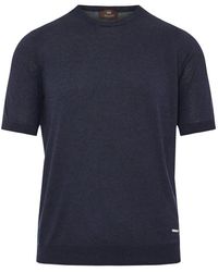 Enrico Mandelli - Logo Plaque Crewneck Knitted T-shirt - Lyst