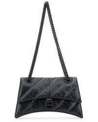Balenciaga B Logo Quilted Small Shoulder Bag - Black