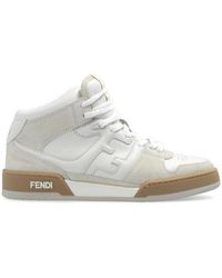 Fendi - Match Suede & Leather High-top Sneakers - Lyst