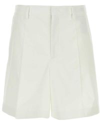 Valentino - Pleated Bermuda Shorts - Lyst