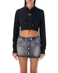 Courreges - Cropped Hooded Track Jacket - Lyst