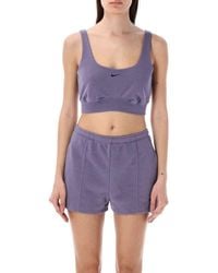Nike - Chill Terry Sleeveless Cropped Top - Lyst