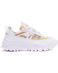 Versace - Logo Printed Lace-up Sneakers - Lyst