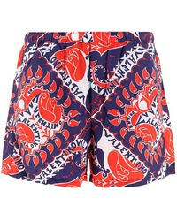 Valentino - Bandana Printed Swim Shorts - Lyst