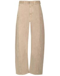 Lemaire - Twisted Belted Straight Leg Jeans - Lyst