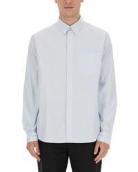 A.P.C. - Camicia "clement" In Cotone - Lyst