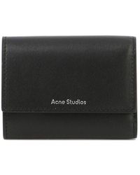 Acne Studios - Logo Detailed Tri-Fold Wallet - Lyst