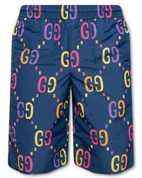 Gucci GG Pattern Swimming Shorts - Blue