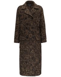 Dolce & Gabbana Dolce & Gabban Double-breasted Overcoat - Brown