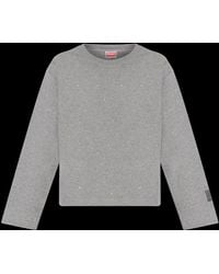 KENZO - Elephant Logo Strass Embroidered Long Sleeve T-Shirt - Lyst