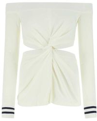 JW Anderson - Ivory Polyester Top Jw A - Lyst