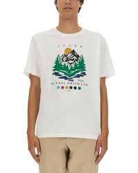 PS by Paul Smith - Graphic Printed Crewneck T-shirt - Lyst